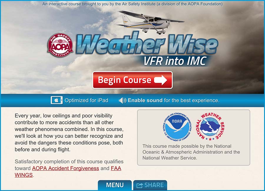 ASI Weather Wise: VFR into IMC